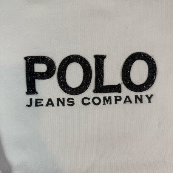 VTG Y2K Polo Jeans Company streetwear sportswear white sweatshirt mens Small - Picture 3 of 8